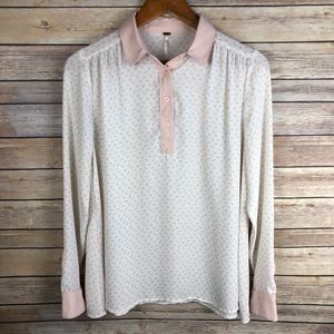 Free People | Horse Print Boyfriend Popover Blouse